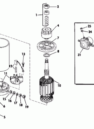 ELECTRIC STARTER & SOLENOID AMERICAN BOSCH NO / 255625-MO30SM