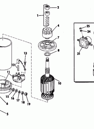 ELECTRIC STARTER & SOLENOID AMERICAN BOSCH NO.255625-MO30SM