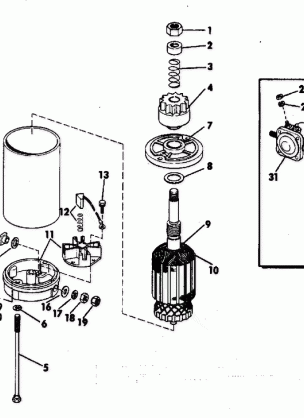 ELECTRIC STARTER & SOLENOID AMERICAN BOSCH NO 255625-M030SM