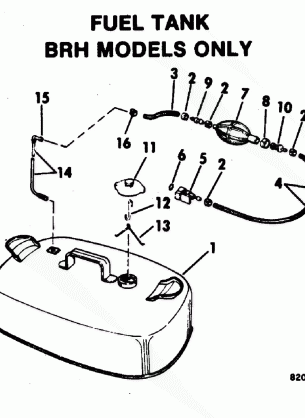 FUEL TANK BRH MODELS ONLY