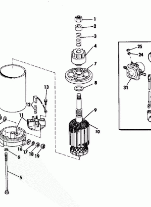 ELECTRIC STARTER AND SOLENOID AMERICAN BOSCH