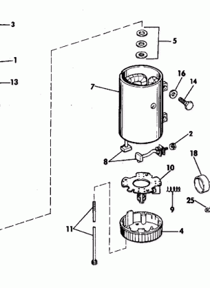 ELECTRIC STARTER & SOLENOID PRESTOLITE MODEL MKW-4008