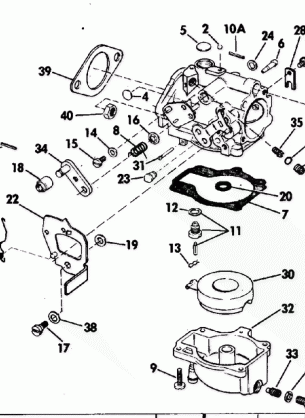 CARBURETOR 15 INCH TRANSOM