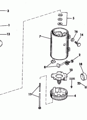 ELECTRIC STARTER & SOLENOID PRESTOLITE MODEL MKW-4008