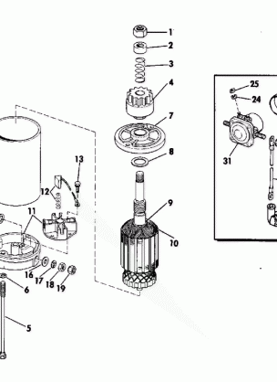 ELECTRIC STARTER AND SOLENOID AMERICAN BOSCH-255625 M030SM