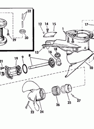 GEARCASE-WEEDLESS DRIVE