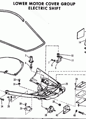 LOWER MOTOR COVER GROUP ELECTRIC SHIFT