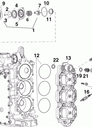 CYLINDER HEAD & THERMOSTAT