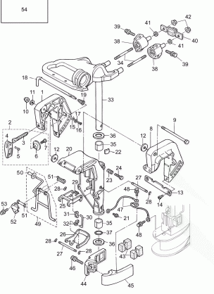 16-4_STERN & SWIVEL BRACKET (R TE MODELS)