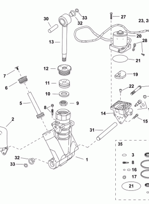 08-1_TRIM & TILT HYDRAULIC ASSEMBLY - All V6 & 25 in. V4 Models