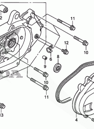 SWINGARM@LEFT CRANKCASE  COVER