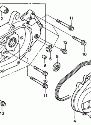 SWINGARM@LEFT CRANKCASE  COVER