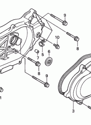 SWINGARM@LEFT CRANKCASE  COVER