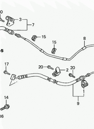 REAR BRAKE PIPE          (FSC600'02 / D'03-'05)