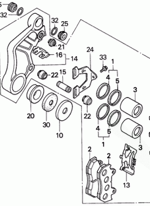 FRONT BRAKE CALIPER 86-93