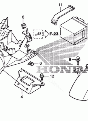 REAR FENDER@BATTERY