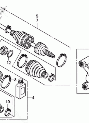 REAR KNUCKLE@REAR        DRIVESHAFT