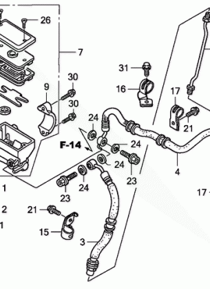 FRONT BRAKE MASTER       CYLINDER