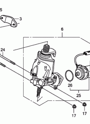 STEERING SHAFT (POWER    STEERING)                (TRX500FPE / FPM)