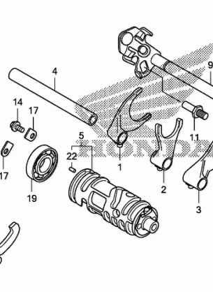 GEAR SHIFT DRUM@GEAR     SHIFT FORK