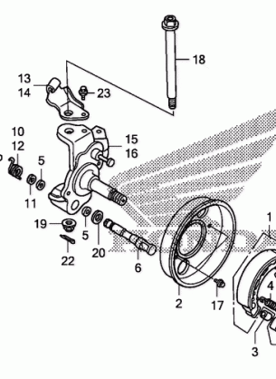 KNUCKLE@FRONT BRAKE PANEL