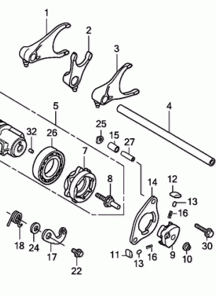 GEARSHIFT DRUM           (TRX300EX