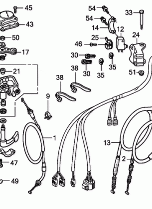 HANDLE LEVER@SWITCH@CABLE (TRX300EX