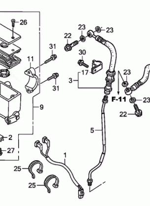 FRONT BRAKE MASTER       CYLINDER ('06-)