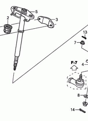 STEERING SHAFT           (TRX500FE / FM)