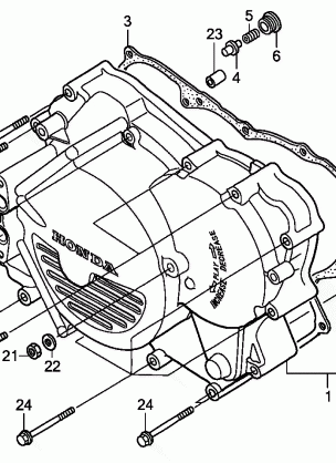 FRONT CRANKCASE COVER    (TRX500FM)