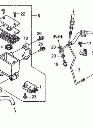 FRONT BRAKE MASTER       CYLINDER (TRX300EX