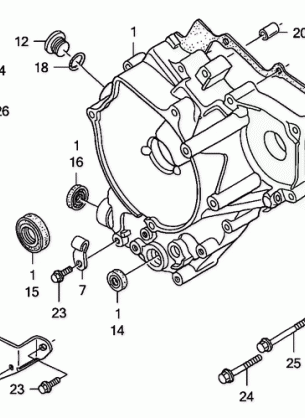 REAR CRANKCASE COVER     ('03-)