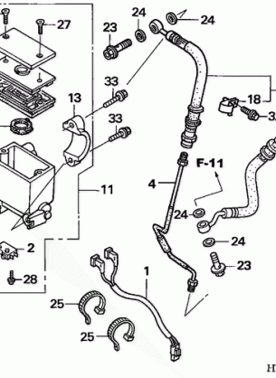 FRONT BRAKE MASTER       CYLINDER