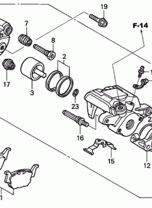 REAR BRAKE CALIPER