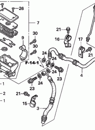 FRONT BRAKE MASTER        CYLINDER                (TRX500FA / FGA'05)