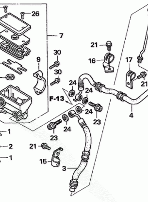 FRONT BRAKE MASTER        CYLINDER