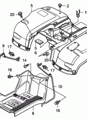 REAR FENDER (TM / TE '05)