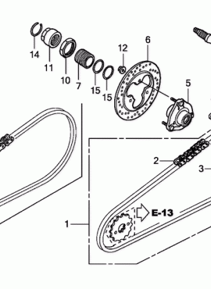 REAR WHEEL AXLE