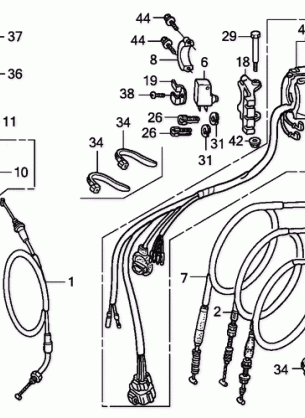 HANDLE LEVER@SWITCH@CABLE (TRX300EX'01-'06)