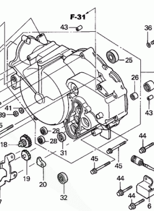 FRONT CRANKCASE COVER    (TE / FE)