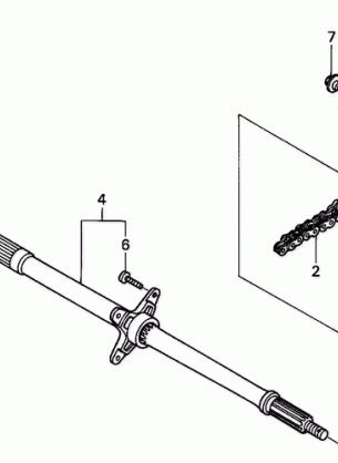 REAR WHEEL AXLE