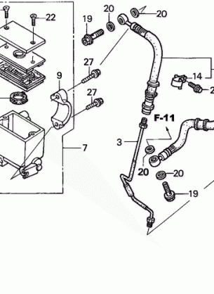 FRONT BRAKE MASTER       CYLINDER ('99-'04)