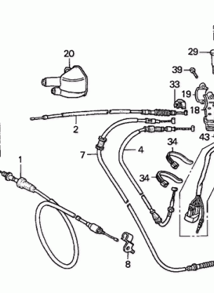 HANDLE LEVERS@SWITCHES   @CABLES (TRX450FM)