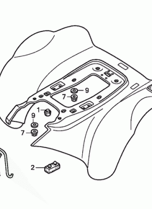 REAR FENDER              (TRX300EX'01-'06)