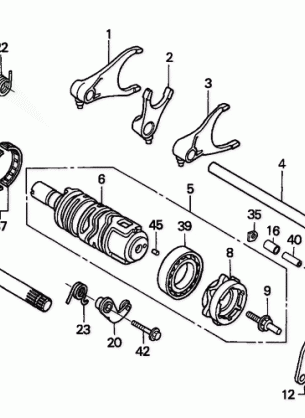 GEARSHIFT DRUM           (TRX300EX'01-'06)