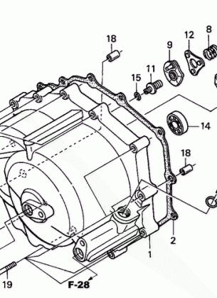 FRONT CRANKCASE COVER    ('01-'05)