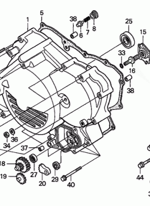 FRONT CRANKCASE COVER    (TRX450FE)