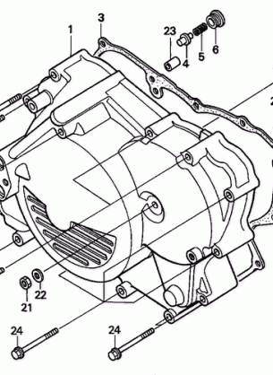 FRONT CRANKCASE COVER    (TRX450FM)