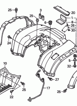 REAR FENDER              (TRX500FA''01-''04 / FGA''04)