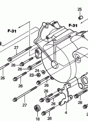 FRONT CRANKCASE COVER    (TRX350TM / FM)